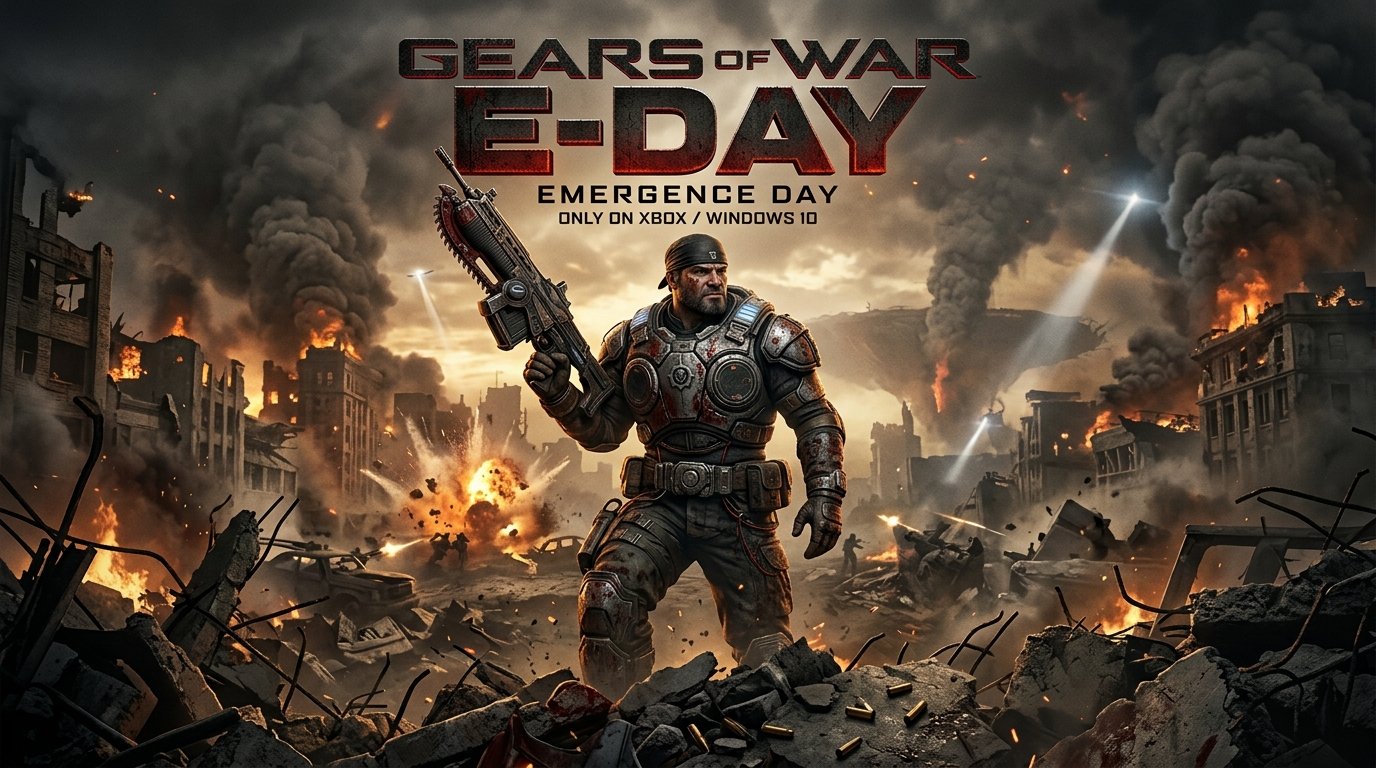 Falta Apenas 1 Dia! Gears of War: E-Day É Liberado Amanhã (06/10) no Xbox Game Pass! Confira os Horários de Liberação