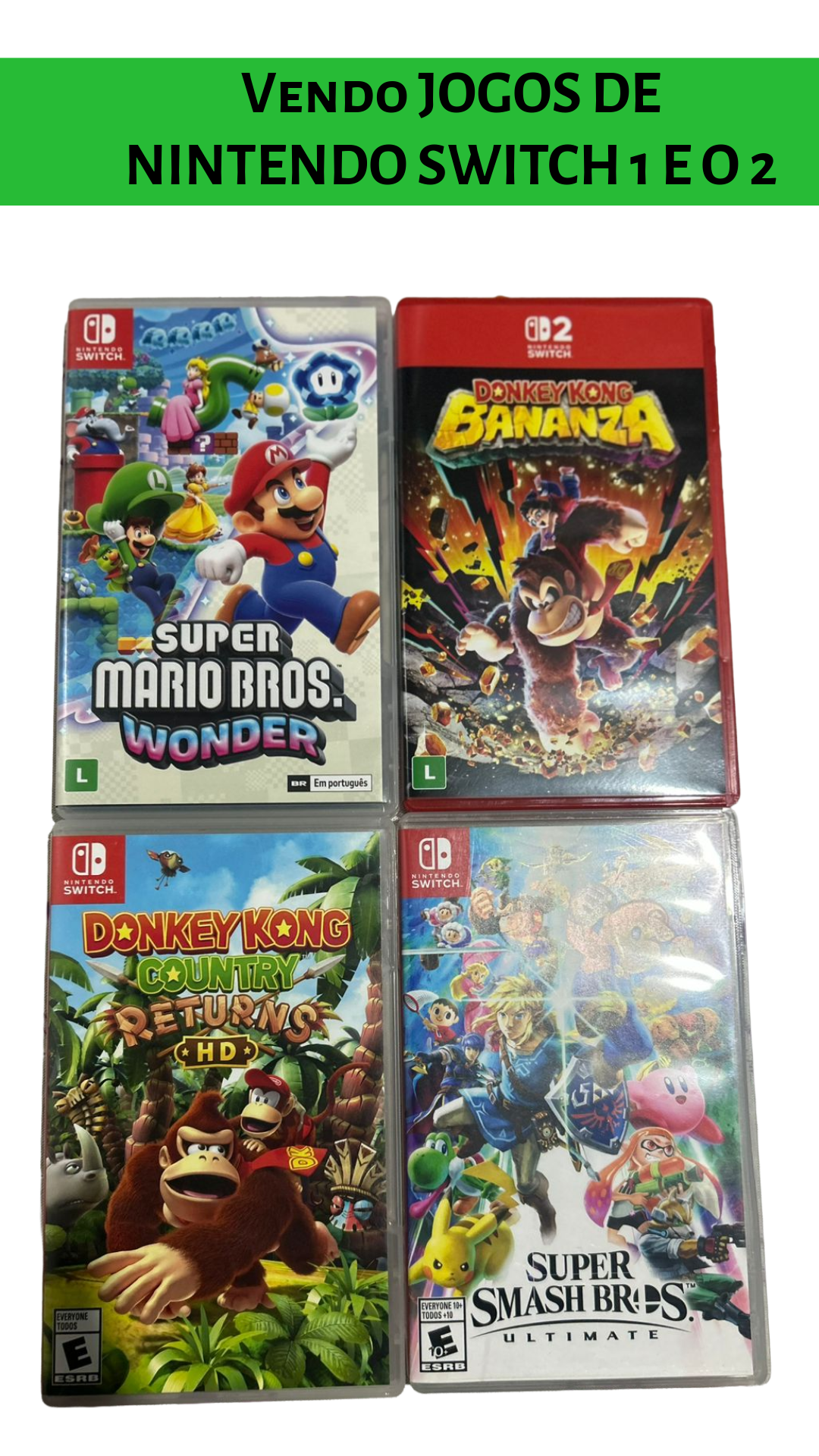 Kit Jogos Nintendo switch